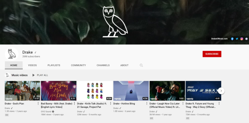 Drake-youtube