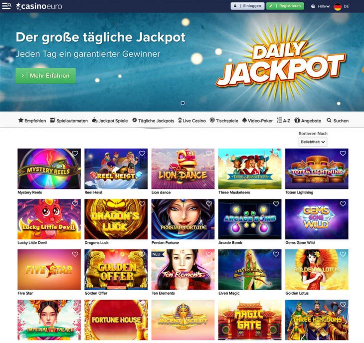 Casino Euro Webseite