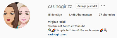 Titelvorschau des CasinoGirlzz Instagram Accounts