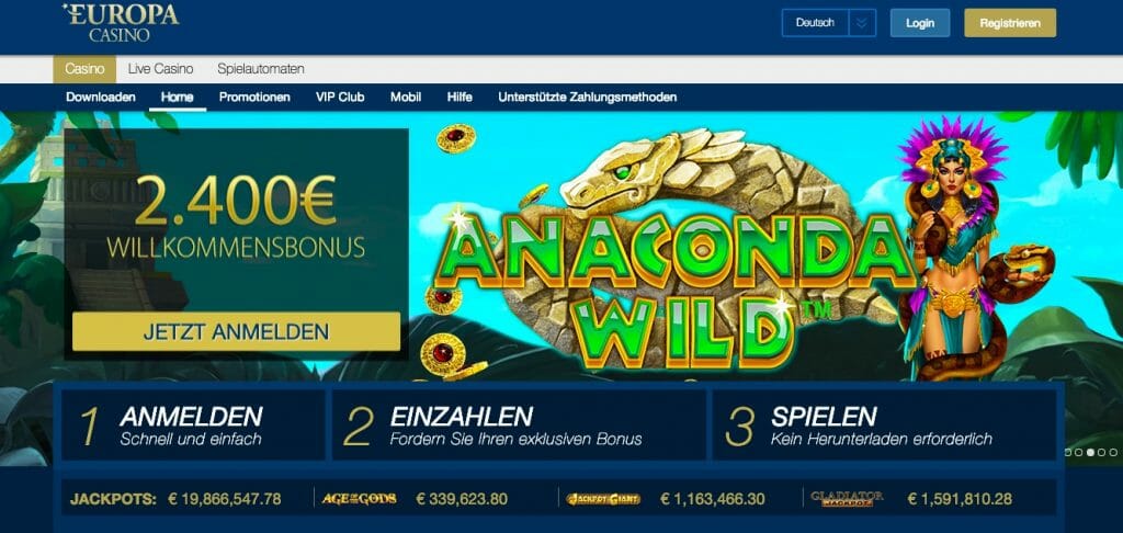 Online Casino Europa Seriös