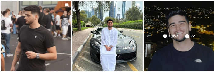 ©instagram.com/realgtasty | Der Ferrari im mittleren Bild war nicht nur geliehen, er hatte während der Spritztour in Dubai auch eine Panne und musste abgeschleppt werden. Solche Details erfährt man allerdings nur aus den Storys.