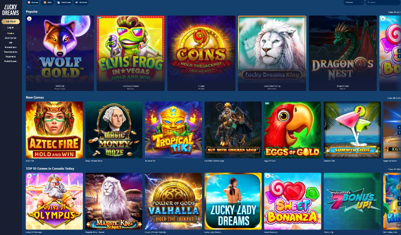 Das Lucky Dreams Casino hat eine umfangreiches Spielangebot, wenn es um Spielautomaten geht. Das liegt in erster Linie daran, dass Lucky mit zahlreichen Softwareherstellern eine Kooperation eingegangen ist und so auf einen riesigen Pool an Spielen zurückgreifen kann.