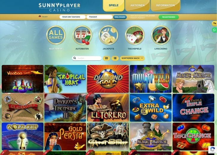 Sunnyplayer Casino Spielangebot